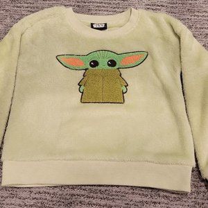 NWOT Official Star Wars Mandalorean Baby Yoda Fleece Sweatshirt Size 6X